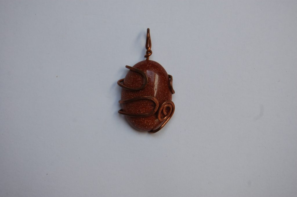 Naszyjnik Piasek Pustyni wire wrapping